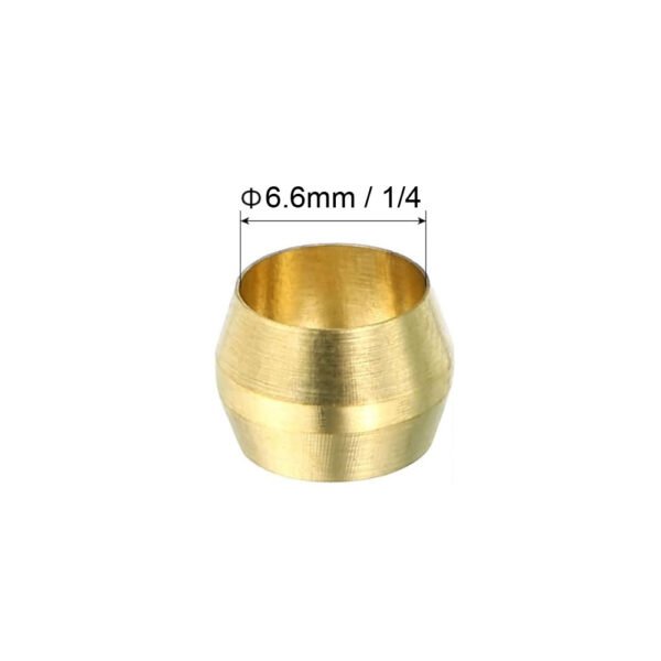 Compression Sleeve Ferrules, 10 Pack Brass Sleeve Ferrules Compression Fitting Assortment Kit for Water Oil Air Pipe - Image 5
