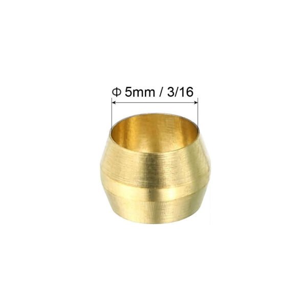 Compression Sleeve Ferrules, 10 Pack Brass Sleeve Ferrules Compression Fitting Assortment Kit for Water Oil Air Pipe - Image 9