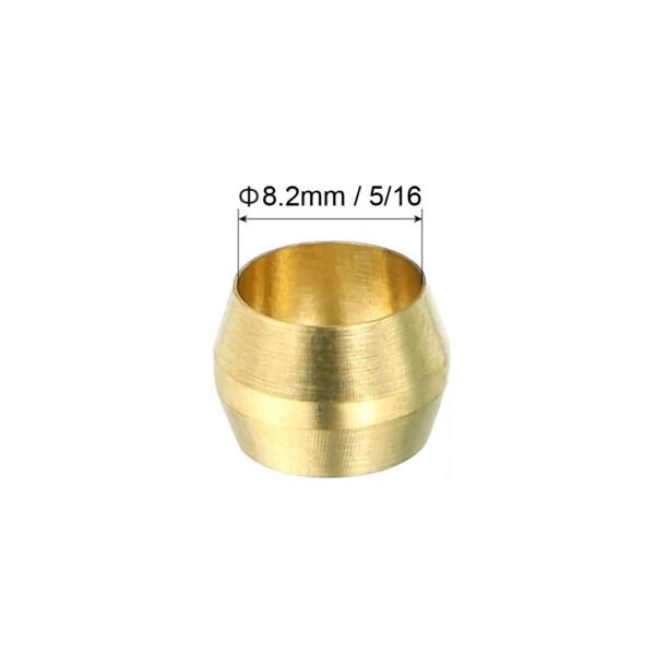 Compression Sleeve Ferrules, 10 Pack Brass Sleeve Ferrules Compression Fitting Assortment Kit for Water Oil Air Pipe - Image 8