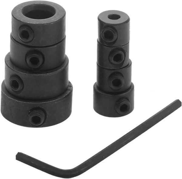 5pcs Drill Stop Collar Set Depth Stop, Adjustable High Speed Steel Drilling Limit Ring, Anodizing Surface Dowel Shaft Chuck Positioner with Hex Wrench Black - Image 10