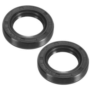 2pcs EU Radial Shaft Seal, Nitrile Rubber TG4 Oil Seal for Bearing Shaft Oil Pumps Engines, Black