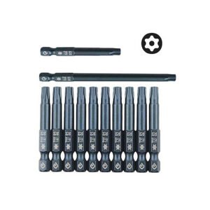Long Magnetic 6 Point Drill Bits, S2 Steel Magnetic Security Tamper Proof Star 6 Point Screw Driver Kit Tools, Perfect for IKEA Type Furniture