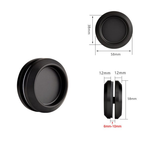 Round Sliding Glass Door Handle, 304 Stainless Steel Back-to-Back Bathroom Door Handles Pull Knob with Screw for Shower Balcony Office Sliding Doors - Image 2
