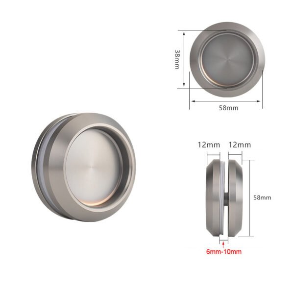 Round Sliding Glass Door Handle, 304 Stainless Steel Back-to-Back Bathroom Door Handles Pull Knob with Screw for Shower Balcony Office Sliding Doors - Image 6