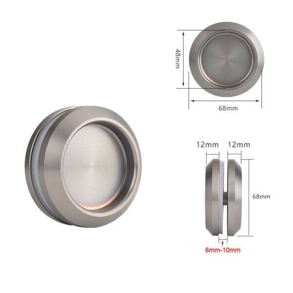 Round Sliding Glass Door Handle, 304 Stainless Steel Back-to-Back Bathroom Door Handles Pull Knob with Screw for Shower Balcony Office Sliding Doors - Image 7