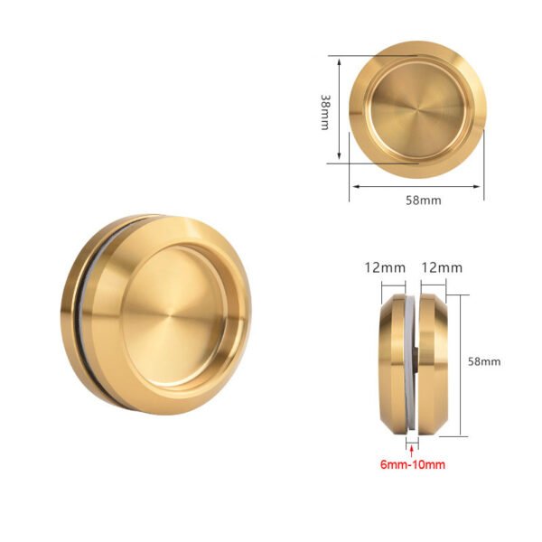 Round Sliding Glass Door Handle, 304 Stainless Steel Back-to-Back Bathroom Door Handles Pull Knob with Screw for Shower Balcony Office Sliding Doors - Image 4