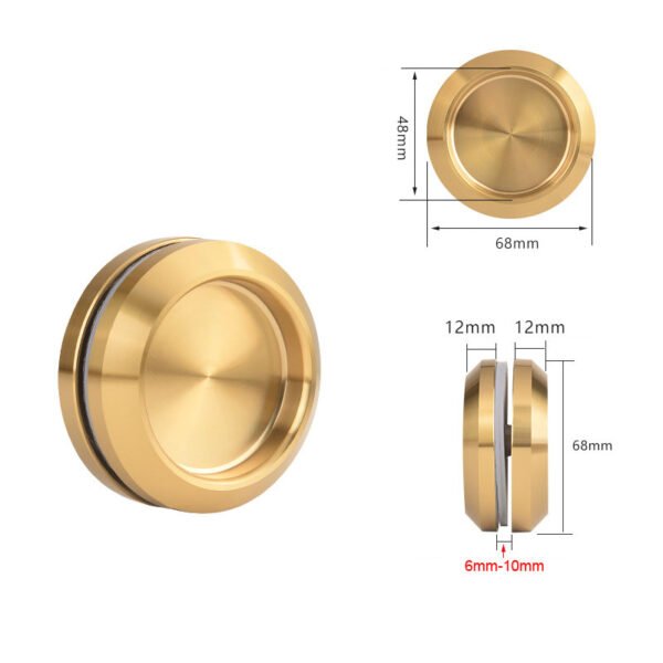 Round Sliding Glass Door Handle, 304 Stainless Steel Back-to-Back Bathroom Door Handles Pull Knob with Screw for Shower Balcony Office Sliding Doors - Image 5