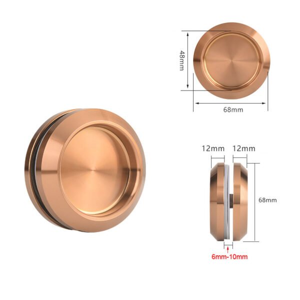 Round Sliding Glass Door Handle, 304 Stainless Steel Back-to-Back Bathroom Door Handles Pull Knob with Screw for Shower Balcony Office Sliding Doors - Image 9