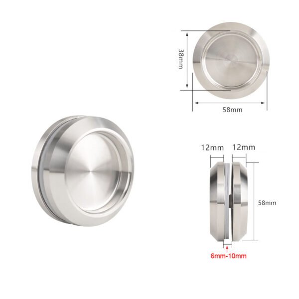 Round Sliding Glass Door Handle, 304 Stainless Steel Back-to-Back Bathroom Door Handles Pull Knob with Screw for Shower Balcony Office Sliding Doors - Image 10