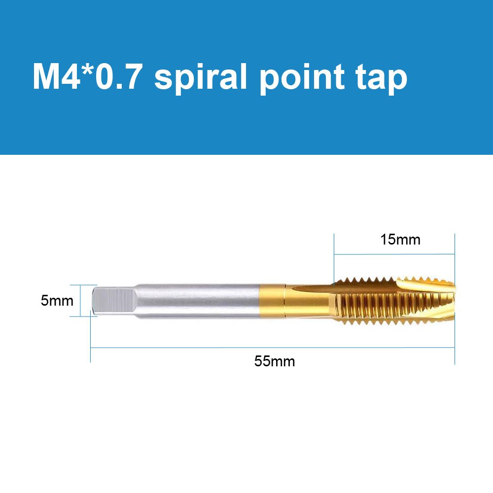 M4 Metric Thread Tap Set,HSS 6542 Metric Machine Taps,for Automotive, CNC, and General-Purpose Industrial Tapping - Image 3