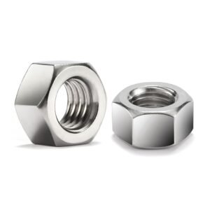 M10 x 1.5mm Hex Nuts 20Pcs 304 Stainless Steel, Metric Nuts Fasteners,Full Thread, Hex Drive