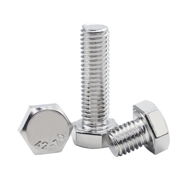 20Pcs M5 Hex Head Screws Bolts, 304 Stainless Steel, Fully Threaded, External Hex Drive, for Mounting Chair, Handles, Rail, Pump, Wheels, Antenna Parts, Boat and Plastic Bumpers