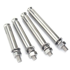 5 Pack M8 Expansion Bolts Anchor Bolt 304 Stainless Steel External Hex Expansion Screw Bolt Sleeve Anchor Fastener Wall Concrete