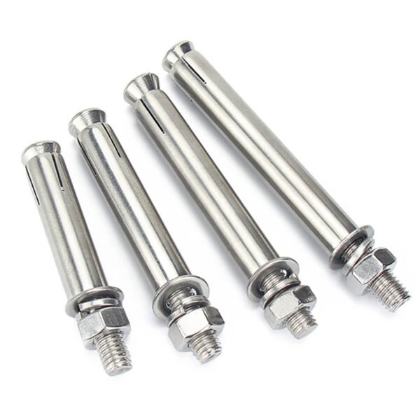 5 Pack M8 Expansion Bolts Anchor Bolt 304 Stainless Steel External Hex Expansion Screw Bolt Sleeve Anchor Fastener Wall Concrete