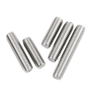 M12 304 Stainless Steel Fully Threaded Rod Bar Studs Silver Tone