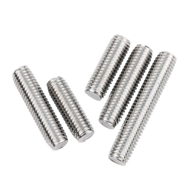 M12 304 Stainless Steel Fully Threaded Rod Bar Studs Silver Tone