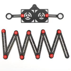 Multi Angle Measuring Ruler,Angle Measurement,Tile Holes Measure Ruler with Porous  Positioning Apertures,Upgrade Multi Angle Ruler/Metal