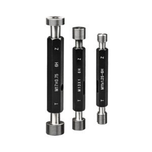 Metric Thread Plug Gauge, Double End Through Stop Measurement Hand Tool for Internal Thread Detection